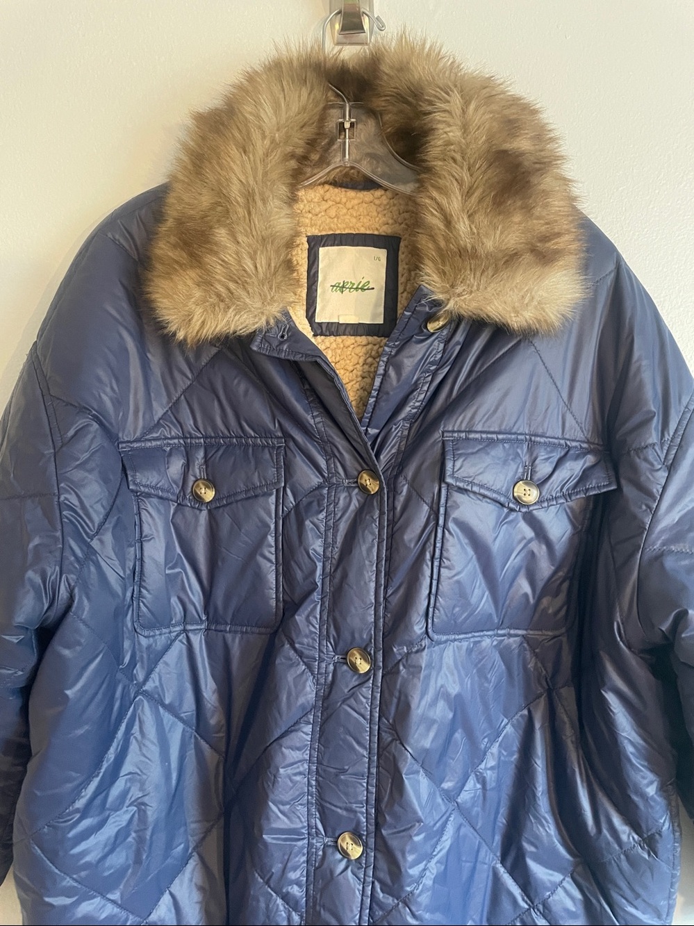 Aerie Quilted Lightweight‎ Parka size Large - Picture 3 of 12